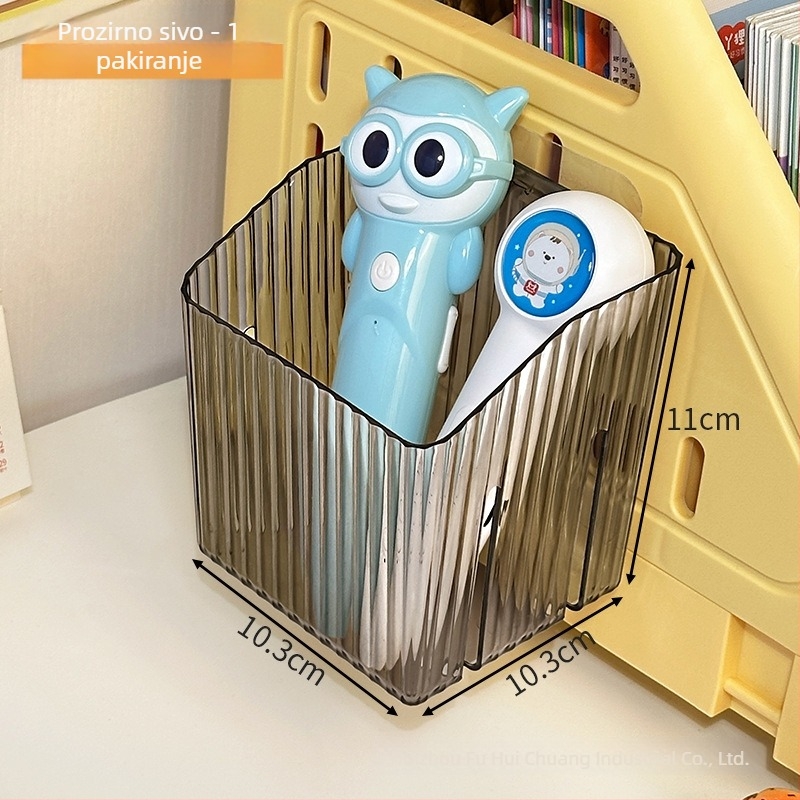 Plastični zidni organizator za olovke, s prugastim uzorkom, kapacitet 1 L, model Wall Box, moderni minimalistički stil