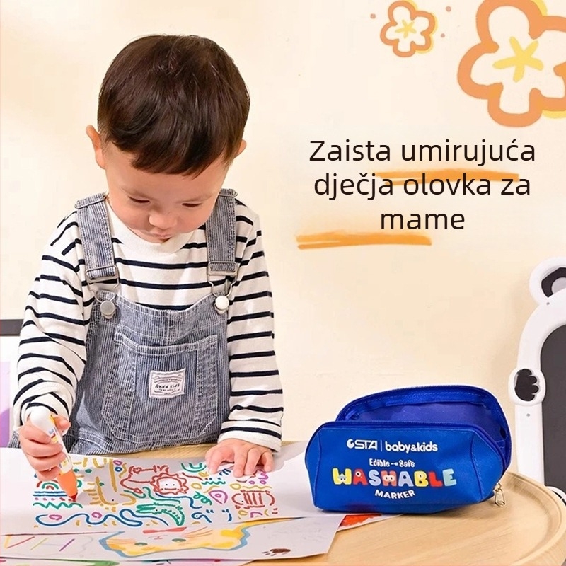 STA dječji akvarel marker s četkicom, perivi, brzo-sušeći, model 8930
