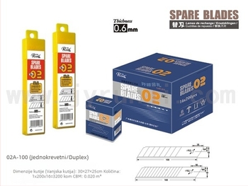 Runji 02 oštrica za kancelarijski nož — Marka: Runji; Model: 02; Uvoz: Ne; Poklon: Ne