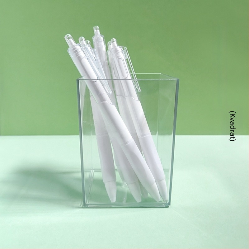Prozirni akrilni kvadratni organizator za olovke i četkice za radni stol