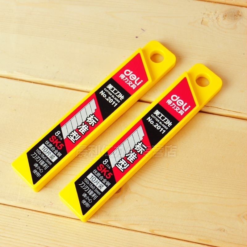 Deli 2011 oštrica za umjetnički nož, metalna oštrica, debljina 0,5 mm, širina 18 mm, težina 0,08 kg