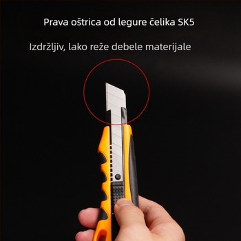 Kaida XD-88 ABS plastično premazan univerzalni nož za rezanje; Oštrica 0.5×18×100 mm; Težina 80 g