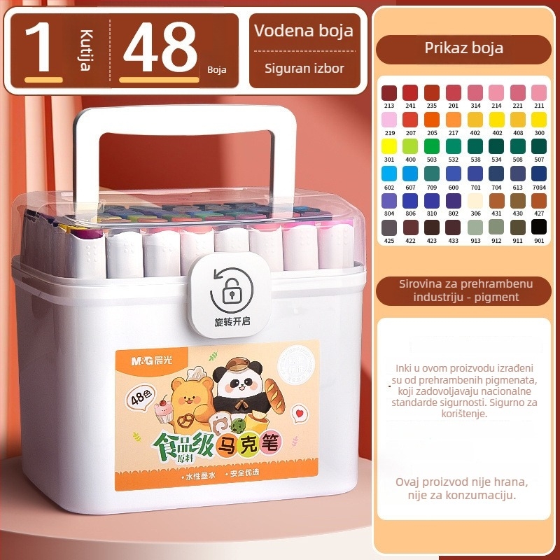 Set akvarelnih markera za djecu — vodena baza, pogodan za osnovnu školu i vrtić, Marka: Other