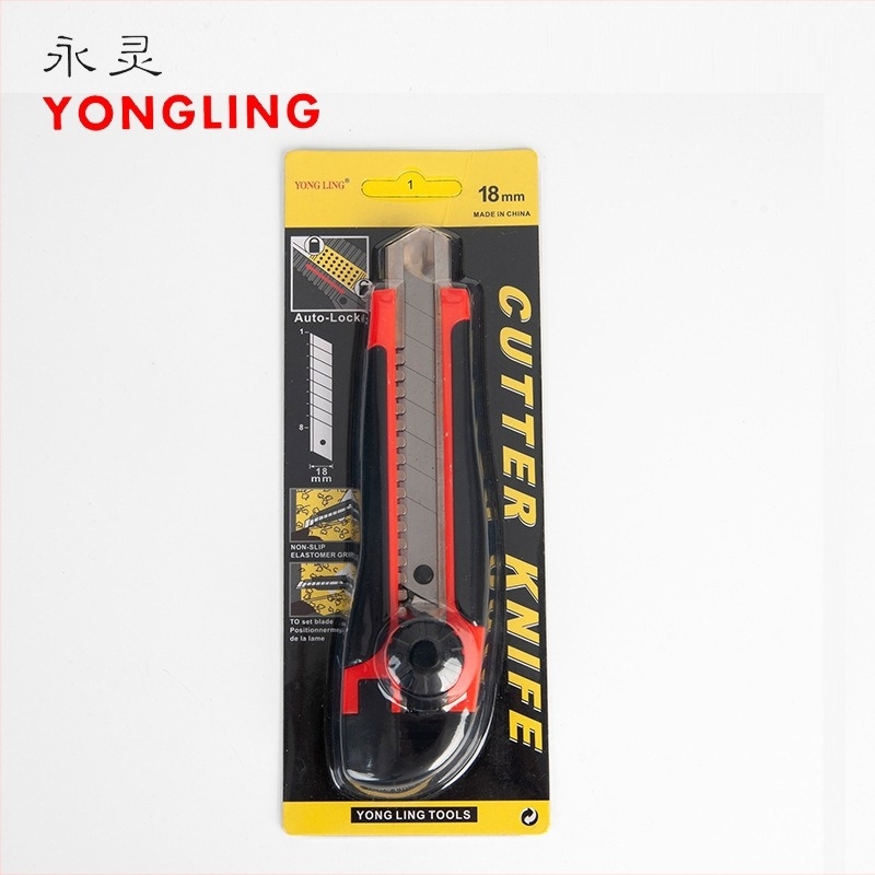 Industrijska razina nož za rezanje papira s premazom ljepila i protukliznom ručkom, model YL-S286, konstrukcija od plastike/PS/ABS/karbonska čelika, oštrica debljine 0,5 mm