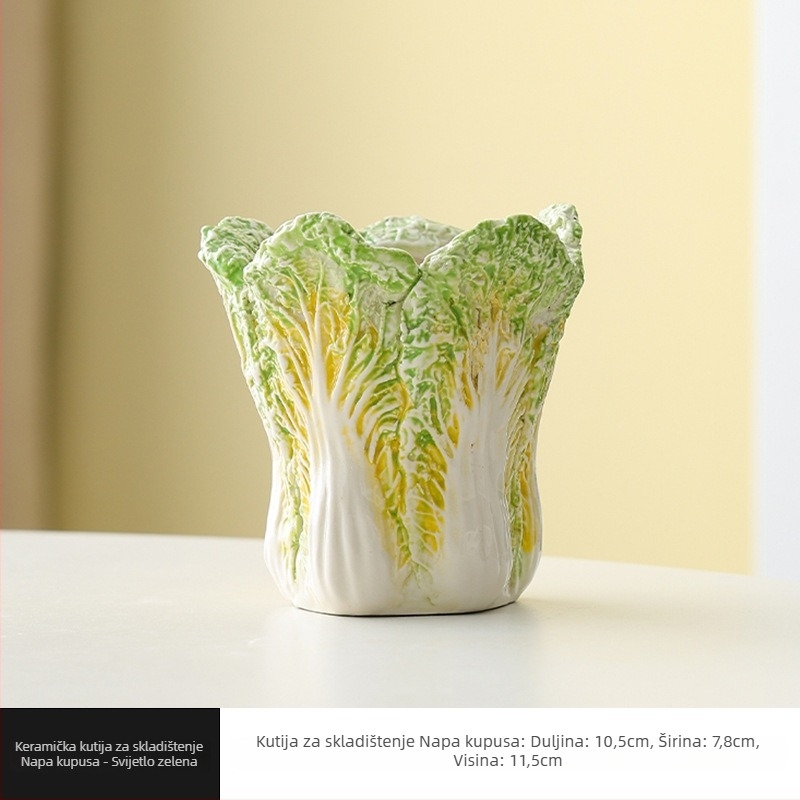 Keramički držač za olovku u obliku kupusa – pohrana četkica za šminku, prilagodba logotipa, poklon