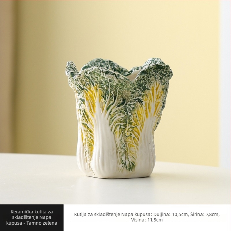 Keramički držač za olovku u obliku kupusa – pohrana četkica za šminku, prilagodba logotipa, poklon