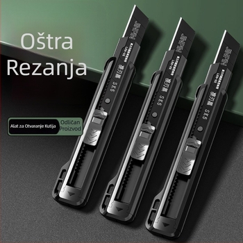 Industrijski višenamenski nož za tapete, Model 181, Materijal PP, Oštrica 0.5×18×100 mm, Neto težina 50 g, Marka JinYong