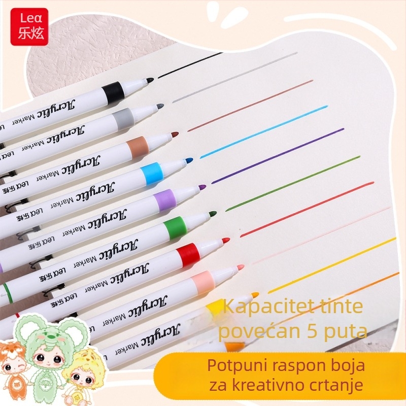 Lexuan set akrilnih marker s okruglim vrhom, velika kapaciteta