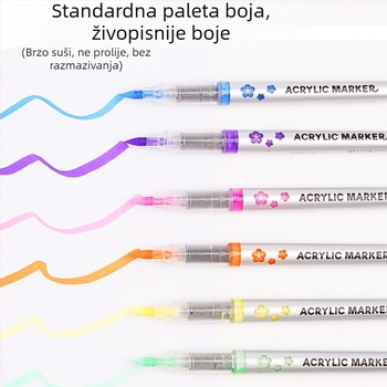 Akrilni marker, brzo se suši, ne prolazi kroz papir, veliki kapacitet, za učenike