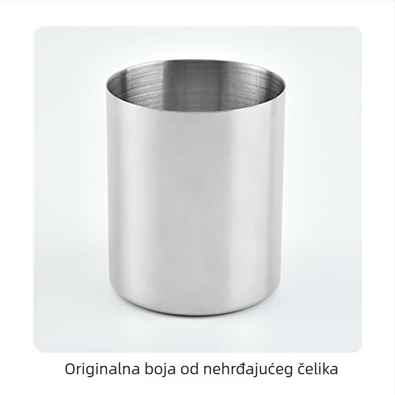 Metallni držač olovke, kružnog oblika, minimalistički uredski organizator, mogućnost tiska logotipa, prilagodba dostupna, pogodan kao poklon