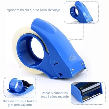 Stroj za zatvaranje kutija i dispenzer trake AJD97368 – Morning Light, ABS plastika, Prozirna mašina za traku, Širina trake 48 mm, Promjer osovine 75 mm
