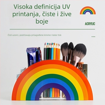 Duh akrilni držač za olovke, stolni organizator s karikaturnim dizajnom, model BT-02, prilagodljivo logotip, mogućnost prilagodbe, privatna oznaka dostupna