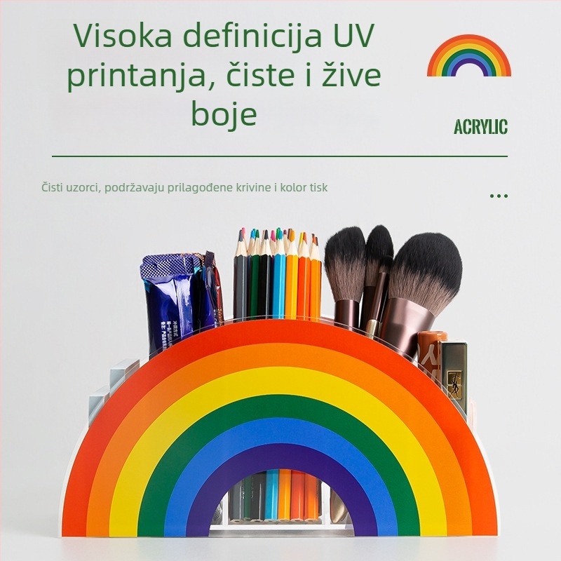 Duh akrilni držač za olovke, stolni organizator s karikaturnim dizajnom, model BT-02, prilagodljivo logotip, mogućnost prilagodbe, privatna oznaka dostupna