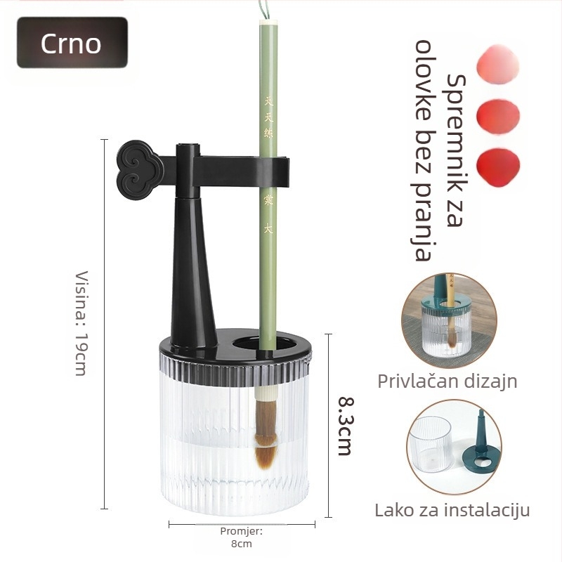 Držač za olovke s integriranim posudom za čišćenje četkica za kaligrafiju — Model TN-1138, Materijal AB, Brend Practice every day