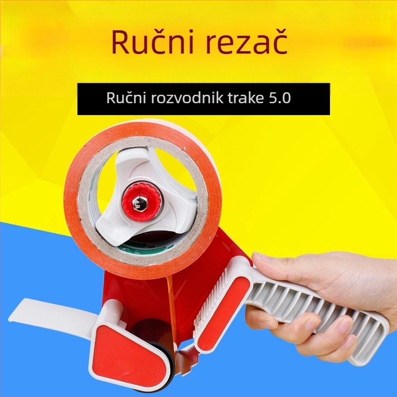 Ručni zatvarač kutija, metalna konstrukcija, model 15010, maksimalna širina trake 50 mm, promjer osovine trake 75 mm