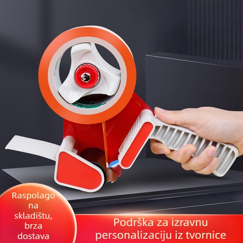 Ručni zatvarač kutija, metalna konstrukcija, model 15010, maksimalna širina trake 50 mm, promjer osovine trake 75 mm