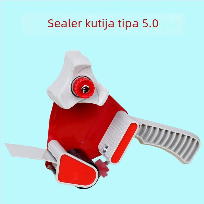 Ručni zatvarač kutija, metalna konstrukcija, model 15010, maksimalna širina trake 50 mm, promjer osovine trake 75 mm
