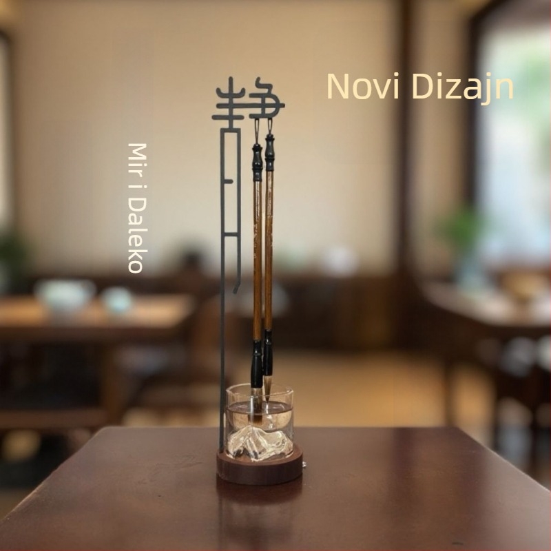Metalni višenamjenski držač olovke za kaligrafiju, navlaživanje vrha perja, tih rad
