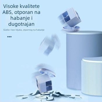 Rotirajući držač olovaka i kutija za pohranu ureda, ABS, četvrtasti oblik, model XL-8008, tiskani logo, licencirana privatna oznaka