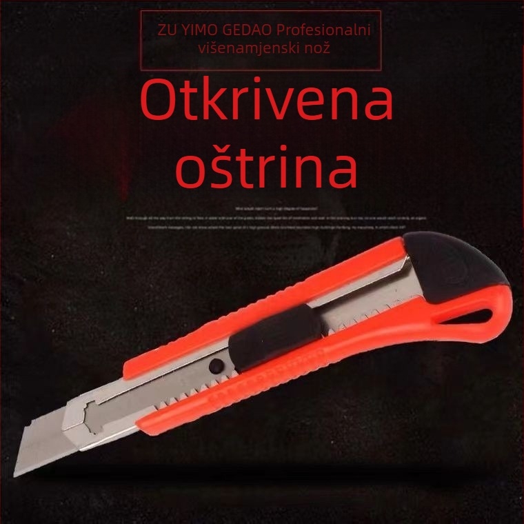 Kancelarijski nož za rezanje tapeta i papira – Marka Founding da, model Single shot, materijal oštrice: ugljična čeli, debljina oštrice: 0,5 mm
