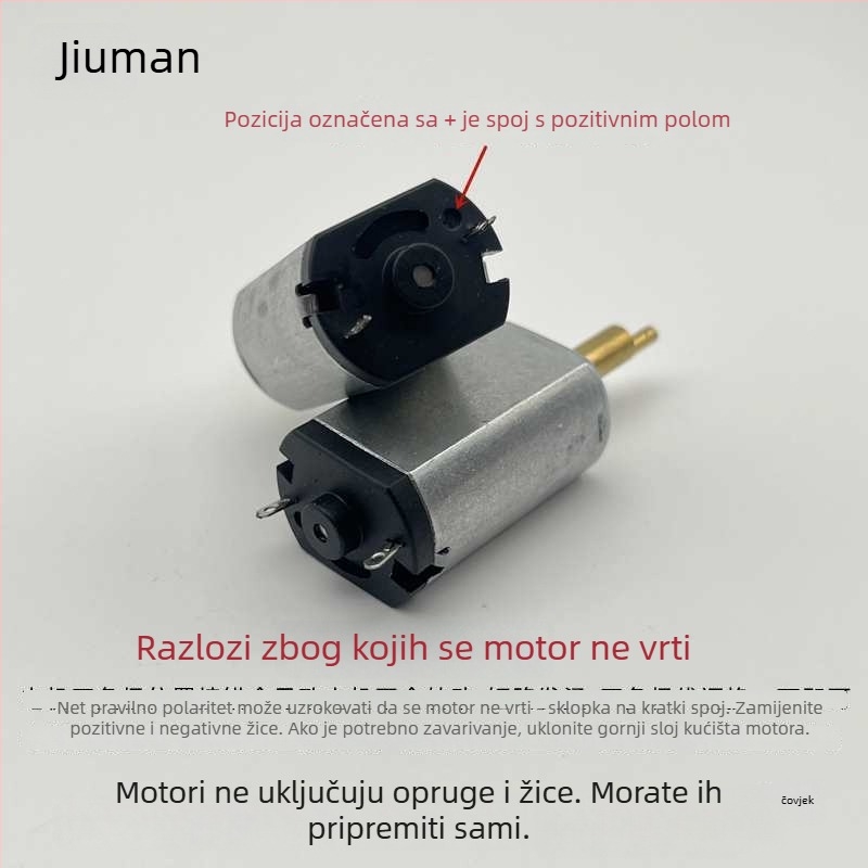 Pribor za električni trimer za kućne ljubimce – motor 180, bez četkica (brushless), DC napajanje, oštrica od nehrđajućeg čelika, kompatibilan s 2.4V/3.0V/3.7V