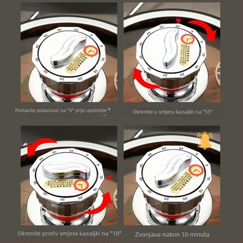 Trostruka posuda za parenje od 304 nehrđajućeg čelika s prozirnim poklopcem – kompatibilna s indukcijom, višeslojno dno