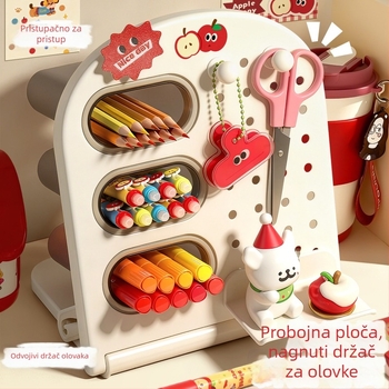 Držač za olovke i uredske potrepštine - akril, kvadratnog oblika, model Fz-4468, marka Reversal (Marka: Reversal; Model: Fz-4468; Materijal: akril; Oblik: kvadratni)