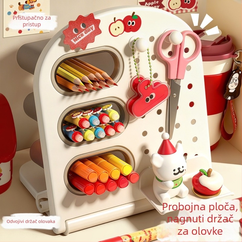 Držač za olovke i uredske potrepštine - akril, kvadratnog oblika, model Fz-4468, marka Reversal (Marka: Reversal; Model: Fz-4468; Materijal: akril; Oblik: kvadratni)