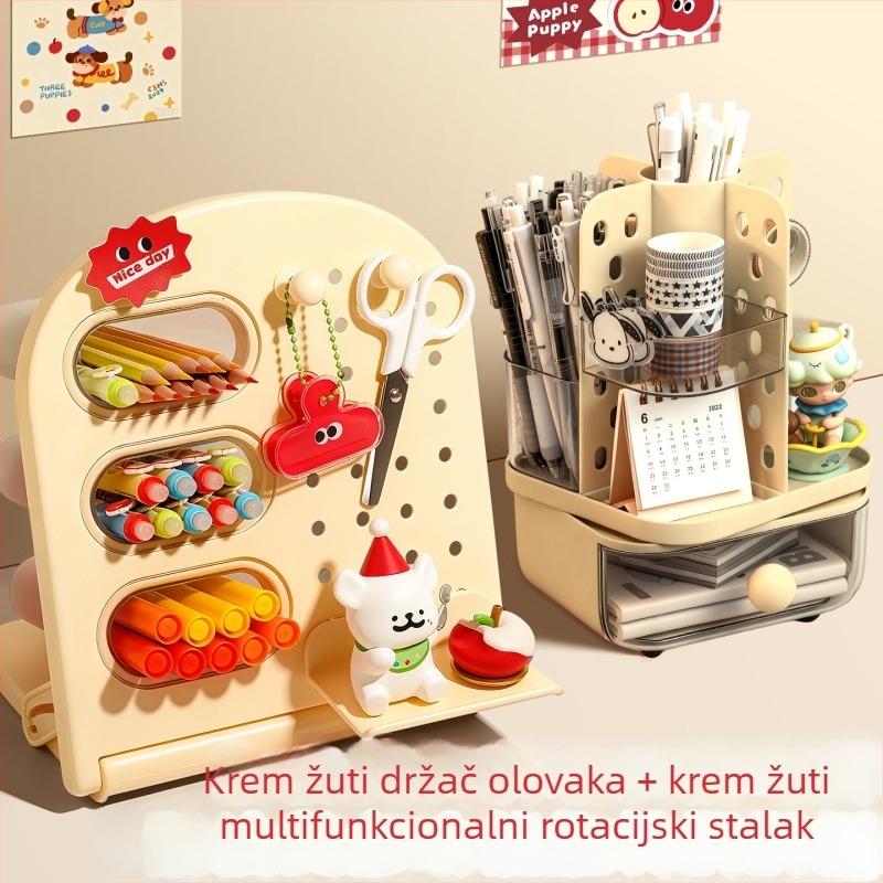 Držač za olovke i uredske potrepštine - akril, kvadratnog oblika, model Fz-4468, marka Reversal (Marka: Reversal; Model: Fz-4468; Materijal: akril; Oblik: kvadratni)