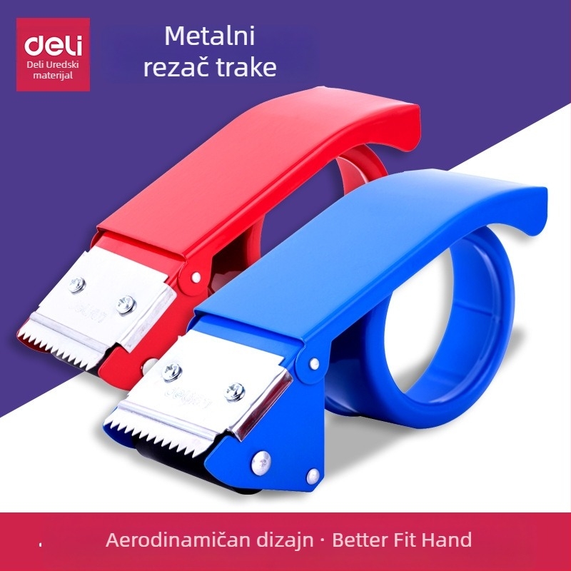 Deli 0823 metalni zatvarač za traku za pakiranje, 48 mm, rezač trake