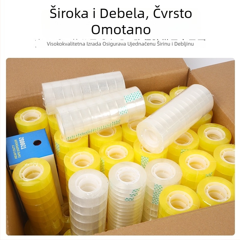 Ruida BOPP uredska traka, osnovni materijal: BOPP, šifra proizvoda: Stationery tape, tisak logotipa: dostupan, pogodna za pakiranje darova
