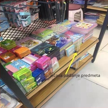 Akrilni stalak za knjige sa kvadratnim dijelnikom, model Stand pen piece, mogućnost ispisa logotipa