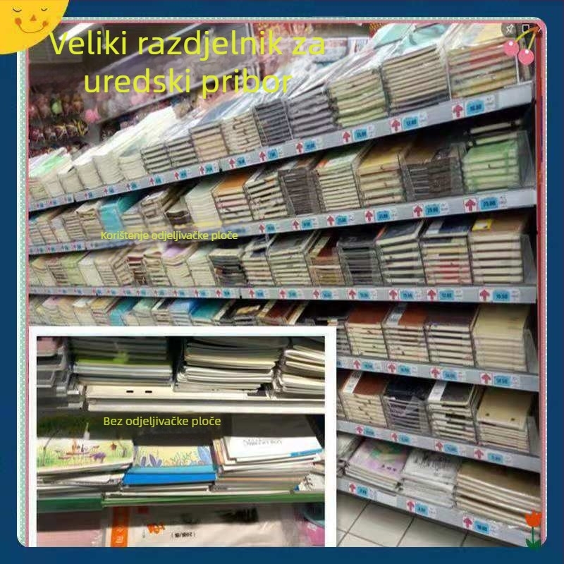 Akrilni stalak za knjige sa kvadratnim dijelnikom, model Stand pen piece, mogućnost ispisa logotipa