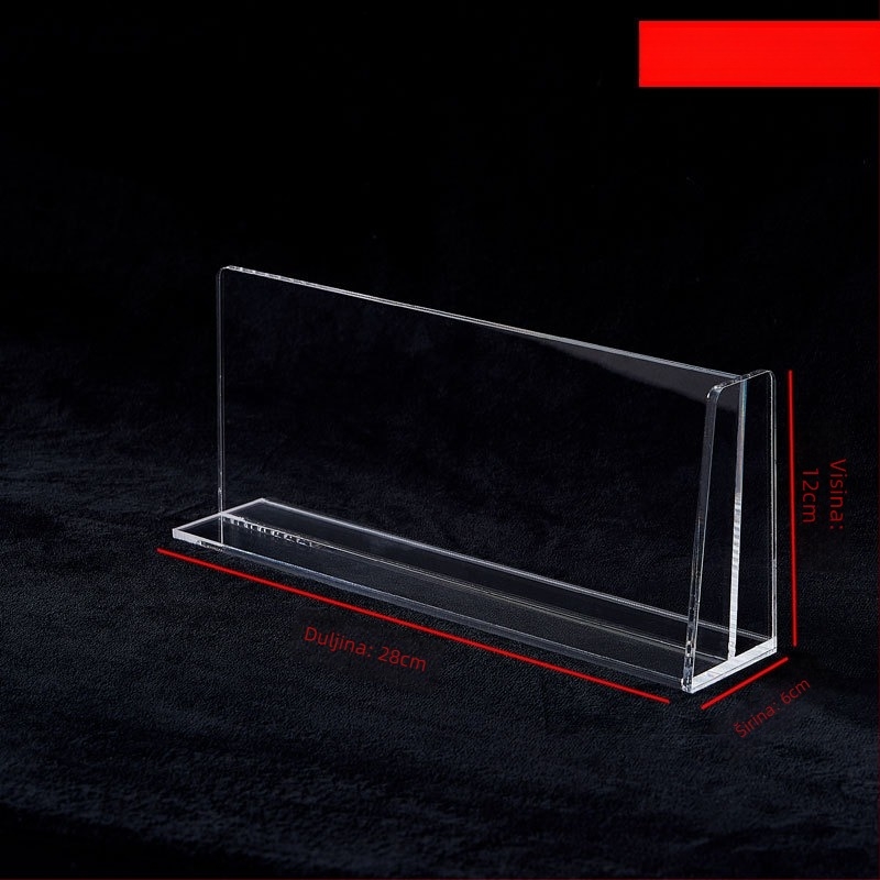 Akrilni stalak za knjige sa kvadratnim dijelnikom, model Stand pen piece, mogućnost ispisa logotipa