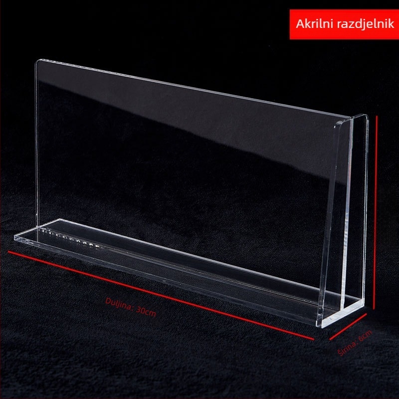 Akrilni stalak za knjige sa kvadratnim dijelnikom, model Stand pen piece, mogućnost ispisa logotipa