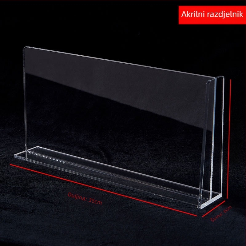 Akrilni stalak za knjige sa kvadratnim dijelnikom, model Stand pen piece, mogućnost ispisa logotipa