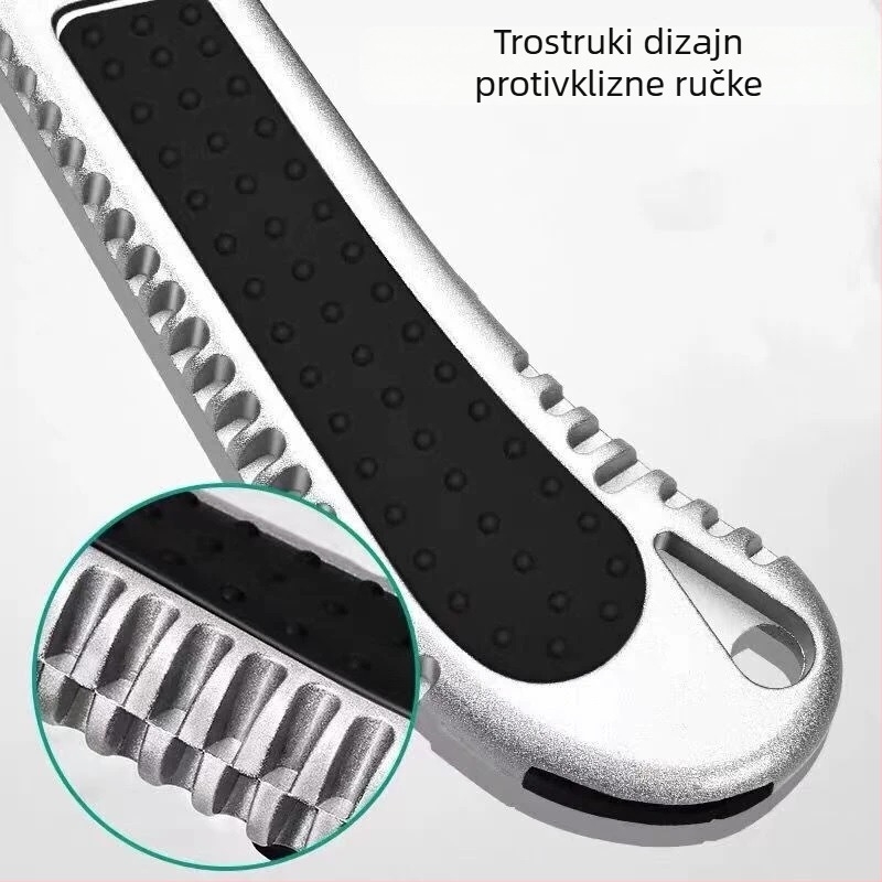 Aluminijski višenamjenski nož za rezanje tapeta i papira, model Mgdao, marka Friendly, neto težina oko 73 g