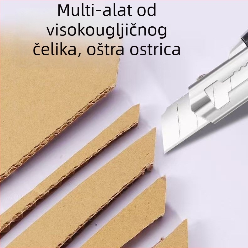 Univerzalni nož za tapete i papir – teški, s pet zamjenjivih oštrica; Marke: Dragon craftsman; Materijal: ABS + legura / visoko ugljični čelik; Neto težina: 128 g; Kod proizvoda: F875m5j865t786
