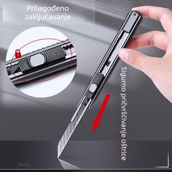 Nož za umjetnost s oštricom od volframa, model XHHRMGD, tijelo od nehrđajućeg čelika, uredski alat