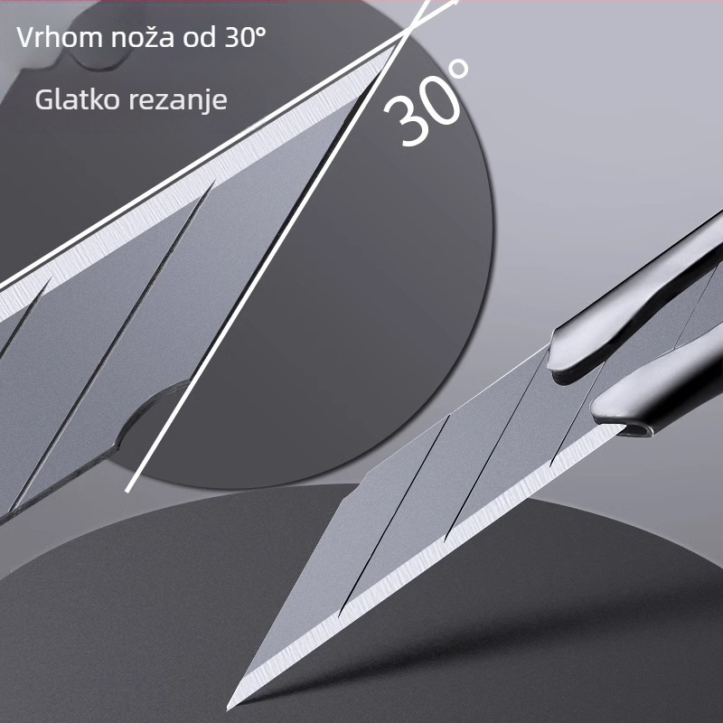 Nož za umjetnost s oštricom od volframa, model XHHRMGD, tijelo od nehrđajućeg čelika, uredski alat