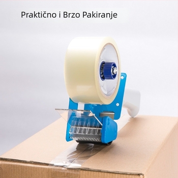 Plastični zatvarač kutije i rezač trake, metalno tijelo, produžena ručka od 2 inča, za trake širine 3–4 inča