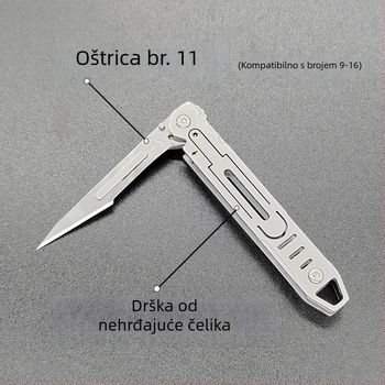 Sklopivi nož od nehrđajućeg čelika – prijenosni mini višenamjenski nož za vanjsku upotrebu