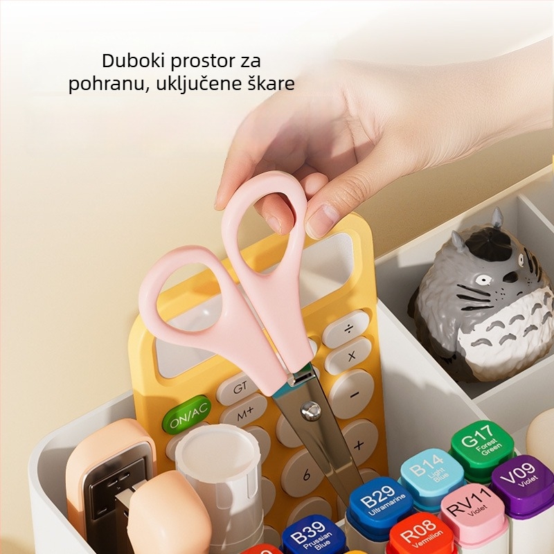 Akrilni organizator za stol s ladicama za olovke i kancelarijski pribor