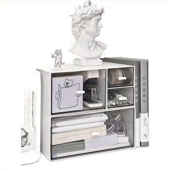 Kutija za skladištenje s pregradama, mogućnost slaganja, kapacitet 1 L, model 66, materijal abc