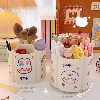 360° rotirajući plastični držač za olovke i stolni organizator