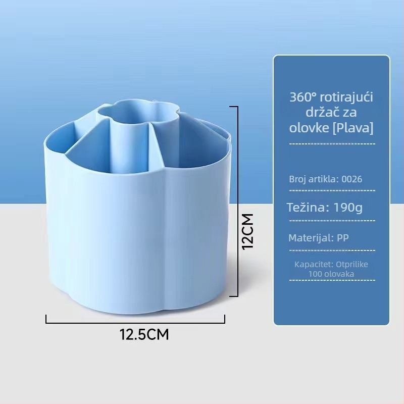 360° rotirajući plastični držač za olovke i stolni organizator