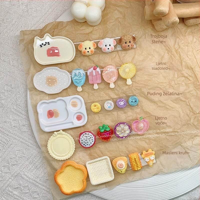 Višenamjenski držač lakova za nokte s dizajnom crtani medvjedić, paleta, čašica za pranje četkica, glava za poliranje i prostor za pohranu