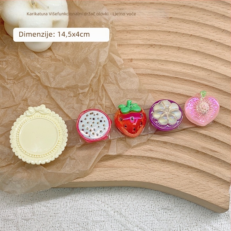 Višenamjenski držač lakova za nokte s dizajnom crtani medvjedić, paleta, čašica za pranje četkica, glava za poliranje i prostor za pohranu