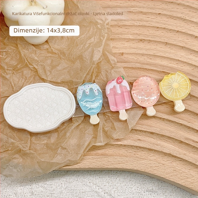 Višenamjenski držač lakova za nokte s dizajnom crtani medvjedić, paleta, čašica za pranje četkica, glava za poliranje i prostor za pohranu