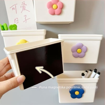 Magnetna kutija za hladnjak s bočnim postavljanjem na zid, bez bušenja, držač za olovke, kuhinjska višenamjenska